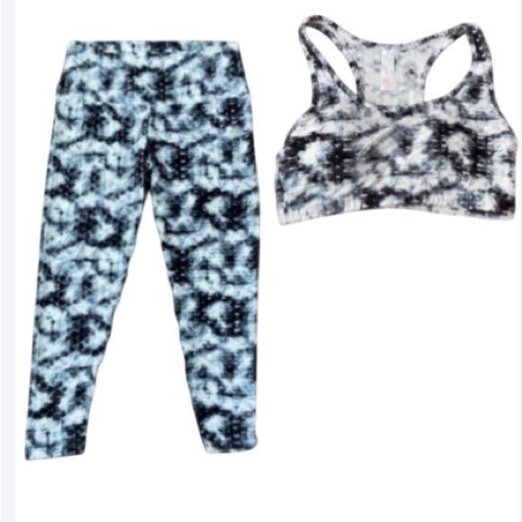 YMI Pants - 3/$45 YMI performance fitness wear tie dye print top & stretch pant XL jr